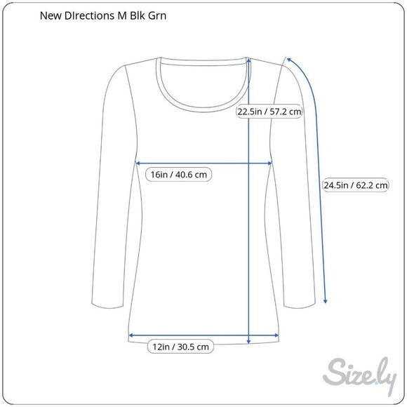 New Directions Womens Medium Blue Striped Long Sleeve Sweater Size M - Picture 3 of 9